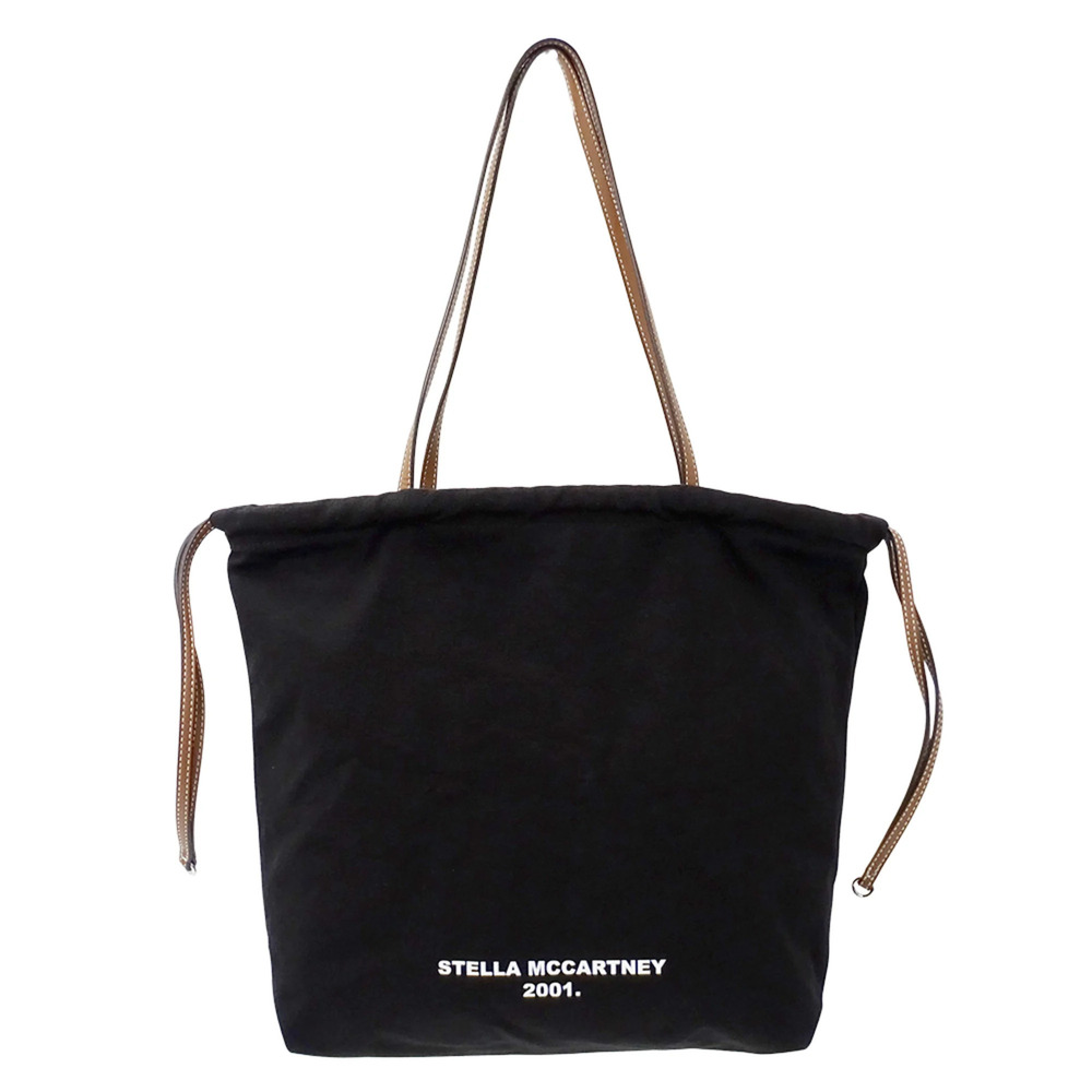 Stella McCartney handbag, women's brand tote bag, canvas, black.